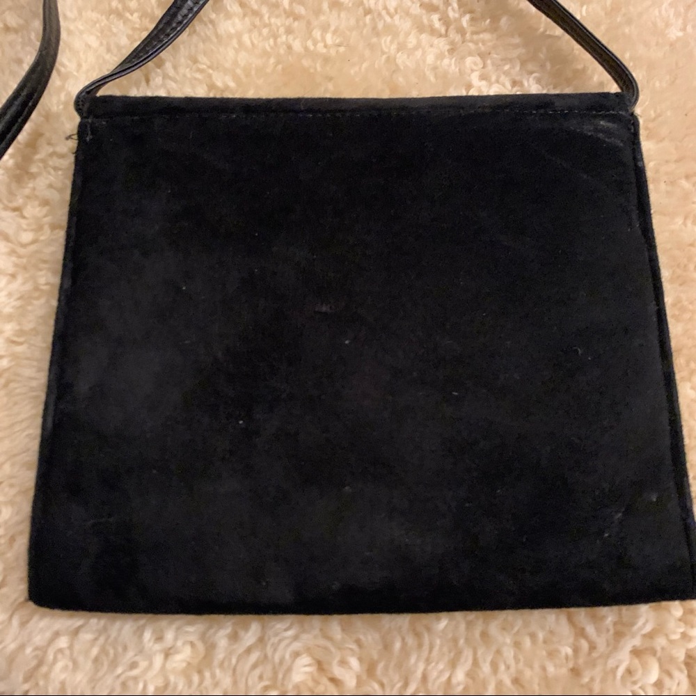 Vintage R.J. GRAZIANO Black Shoulder Bag with Jeweled Accent - Picture 6 of 13